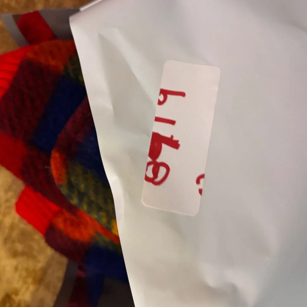 Signature Dog Coat Pet Jacket Small Red Blue Yellow Plaid‎ Fleece Lined Velcro
